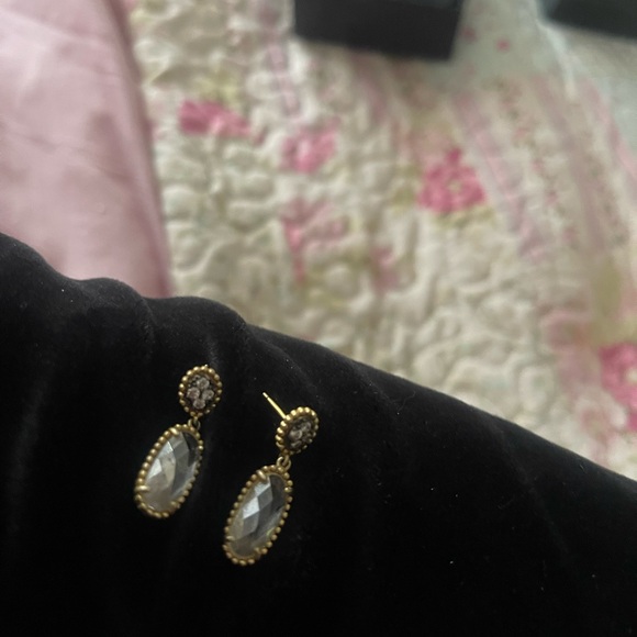 Chic Gold and Silver Drop Earrings - Picture 4 of 6